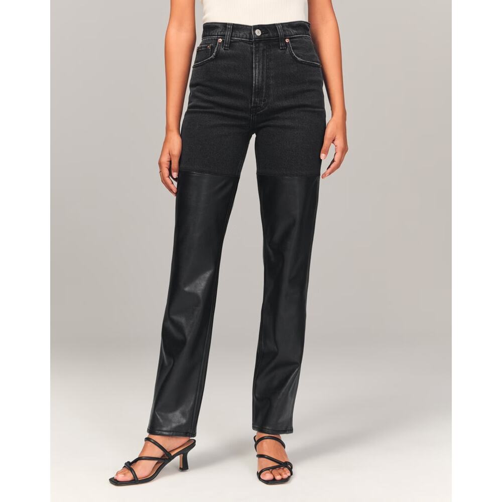 Abercrombie Women's 0 25 x 26 Jeans Ultra High Rise 90’s Straight Curve Love